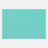 Retro kerststerren, bomen, strepen inpakpapier vel (Voorkant 2)