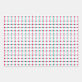 Retro kerststerren, bomen, strepen inpakpapier vel