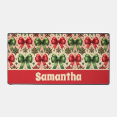  Retro Kerststerren en Bogen Patroon Bureaumat (Voorkant)