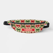 Retro Kerststerren en Bogen Patroon Heuptasje (Voorkant)