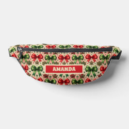 Retro Kerststerren en Bogen Patroon Heuptasje