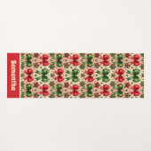  Retro Kerststerren en Bogen Patroon Yogamat (Voorkant (horizontaal))