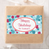 Retro Kerststip Labels (Insitu)