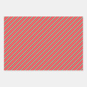 Retro-kerststrepen, pokadots, renrendier inpakpapier vel (Voorkant 2)