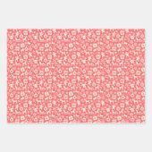 Retro-kerststrepen, pokadots, renrendier inpakpapier vel (Voorkant)