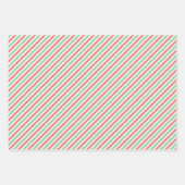 Retro-kerststrepen, pokadots, renrendier inpakpapier vel (Voorkant 2)