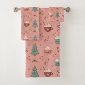 Retro Kersttafelkleed Funky Pastel Kerstmis Bad Handdoek (Insitu)