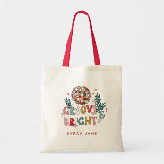 Retro Kersttas Tote Bag (Voorkant)
