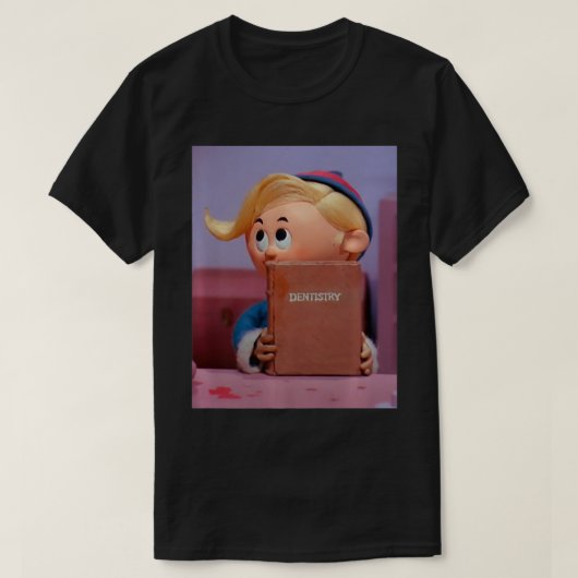 Retro kersttentist Hermey de Elf Premium T-shirt (Design voorkant)