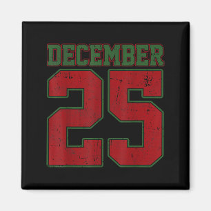 Retro Kersttrui Heren Dames 25 December Kerstmis Magneet