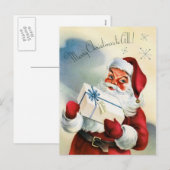  retro kerstvakantie briefkaart (Voorkant / Achterkant)