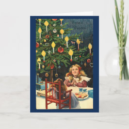 retro kerstvakantie gepersonaliseerd kaart