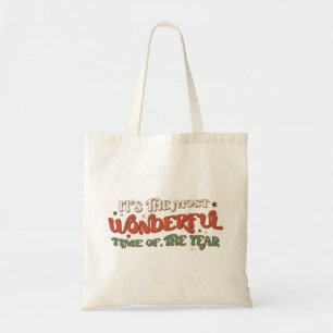Retro Kerstvakantie Gezegde Tote Bag
