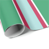 Retro Kerstvakantie Groen Rood Inpakpapier (Rol Hoek)
