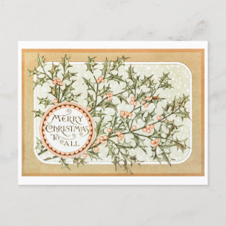 Retro Kerstvakantie Groeten Pos Kaart