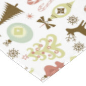 Retro Kerstvakantie patroon tablerunner Tafelkleed (Gekanteld)