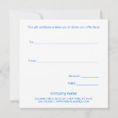 Retro Kerstverlichting Cadeaubon (Achterkant)