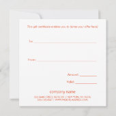 Retro Kerstverlichting Cadeaubon (Achterkant)