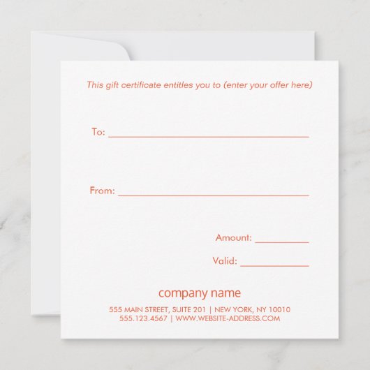 Retro Kerstverlichting Cadeaubon (Achterkant)