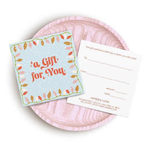 Retro Kerstverlichting Cadeaubon