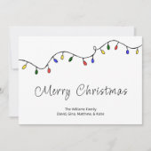 Retro Kerstverlichting Festief    Feestdagenkaart (Voorkant)