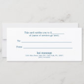 Retro Kerstverlichting Gouden Cadeaubon (Achterkant)