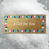 Retro Kerstverlichting Gouden Cadeaubon