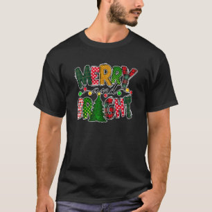 Retro Kerstverlichting Kerstmis T-shirt