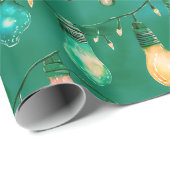 Retro Kerstverlichting Leuk Cadeaupapier Kerstmis (Rol Hoek)
