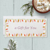 Retro Kerstverlichting Vakantie Cadeaubon