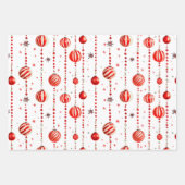 Retro Kerstversiering en Kralen Inpakpapier Vel (Voorkant 3)