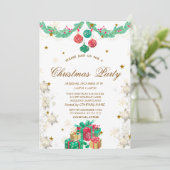 Retro Kerstversiering met Sneeuwvlokken Kerstmis Kaart (Staand voorkant)