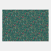 Retro Kerstversiering Midcentury Moderne kleuren Inpakpapier Vel (Voorkant 3)