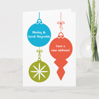 Retro Kerstversiering Nieuw Adres Aankondiging