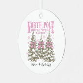 Retro Kerstversiering – Noordpool Metalen Ornament (Voorkant links)