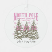 Retro Kerstversiering – Noordpool Metalen Ornament (Voorkant)