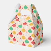 Retro Kerstversiering Patroon Bedankdoosjes (Achterkant)