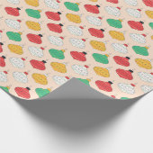 Retro Kerstversiering Patroon Cadeaupapier (Hoek)