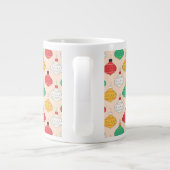 Retro Kerstversiering Patroon Grote Koffiekop (Achterkant)