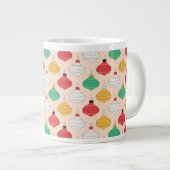 Retro Kerstversiering Patroon Grote Koffiekop (Voorkant rechts)