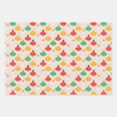 Retro Kerstversiering Patroon Inpakpapier Vel (Voorkant 2)
