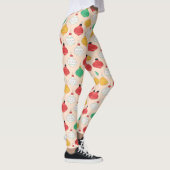 Retro Kerstversiering Patroon Leggings (Rechts)
