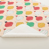 Retro Kerstversiering Patroon Sherpa Deken (3/4)