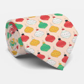 Retro Kerstversiering Patroon Stropdas (Opgerold)