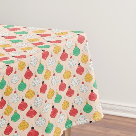 Retro Kerstversiering Patroon Tafelkleed (Voorbeeld)