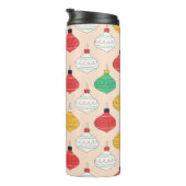 Retro Kerstversiering Patroon Thermosbeker (Geroteerd rechts)