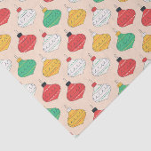 Retro Kerstversiering Patroon Tissuepapier (Detail)