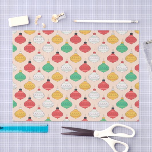 Retro Kerstversiering Patroon Tissuepapier (Craft)