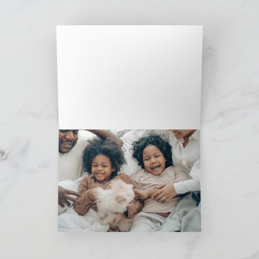 Retro Kerstversiering - Prettig Kerstfeest Feestdagen Kaart (Binnen)