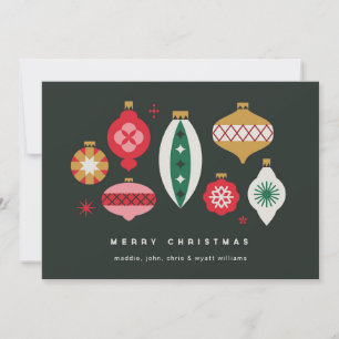 Retro Kerstversiering - Prettig Kerstfeest Feestdagenkaart